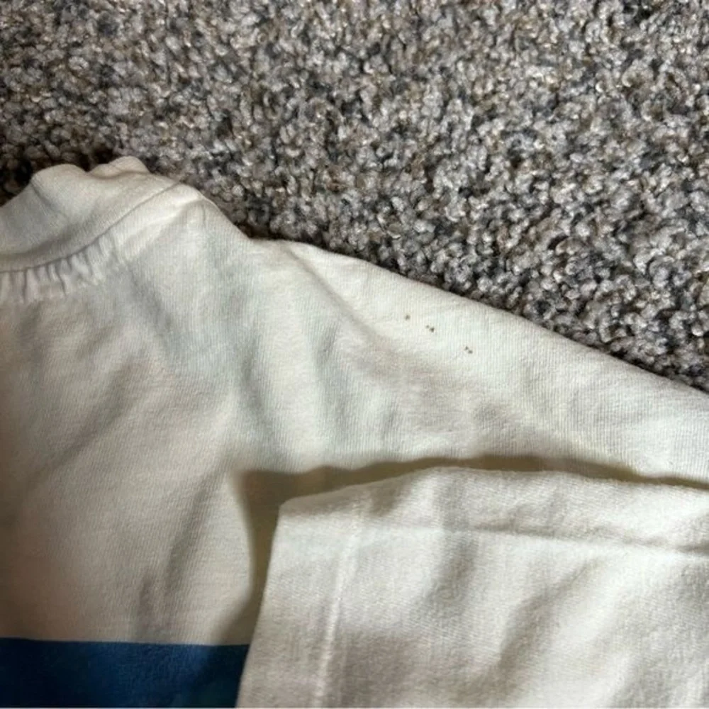 Vintage Bob Talbot Shirt Mens XL White Blue 90s Whale Art Tee Dolphin 1993 Grail - Picture 9 of 9